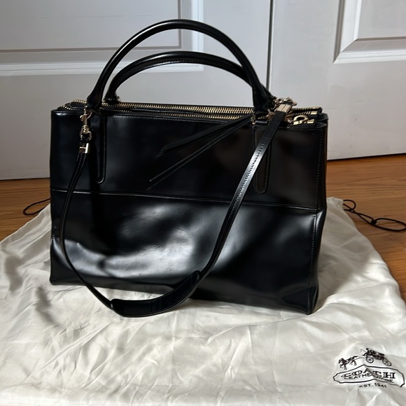 Coach Borough Bag - Black Leather with GHW - Picture 3 of 15